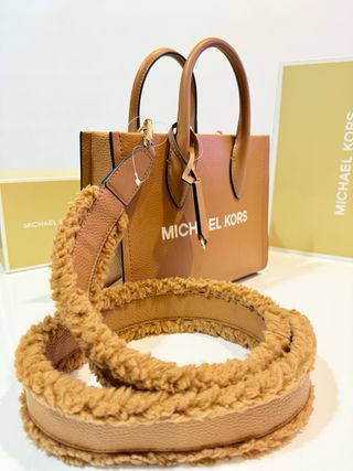 Bolso Michael Kors Beige/Marrón Piel