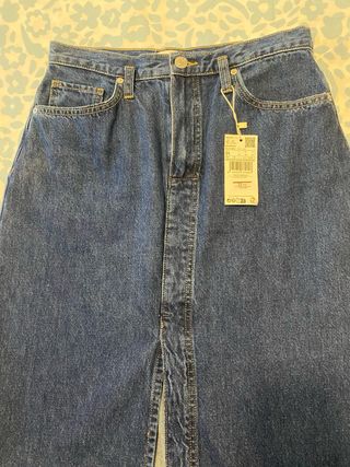 Falda vaquera Mango Talla M, con etiquetas