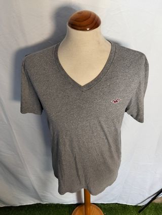 Camiseta Hollister Gris Talla M