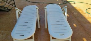 Tumbonas con cojines (2 unidades).Se venden las 2