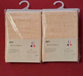 Tende rosa cipria oro 60x240 cm