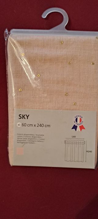 Tende rosa cipria oro 60x240 cm