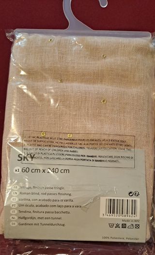 Tende rosa cipria oro 60x240 cm