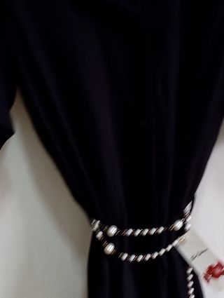Camicia lunga donna con cintura perle