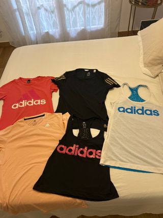 Lote 5 Camisetas Adidas Mujer