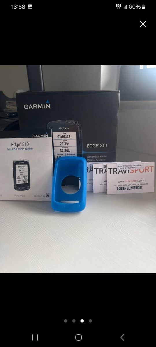 Caja Garmin Edge 810 con accesorios solo la caja .