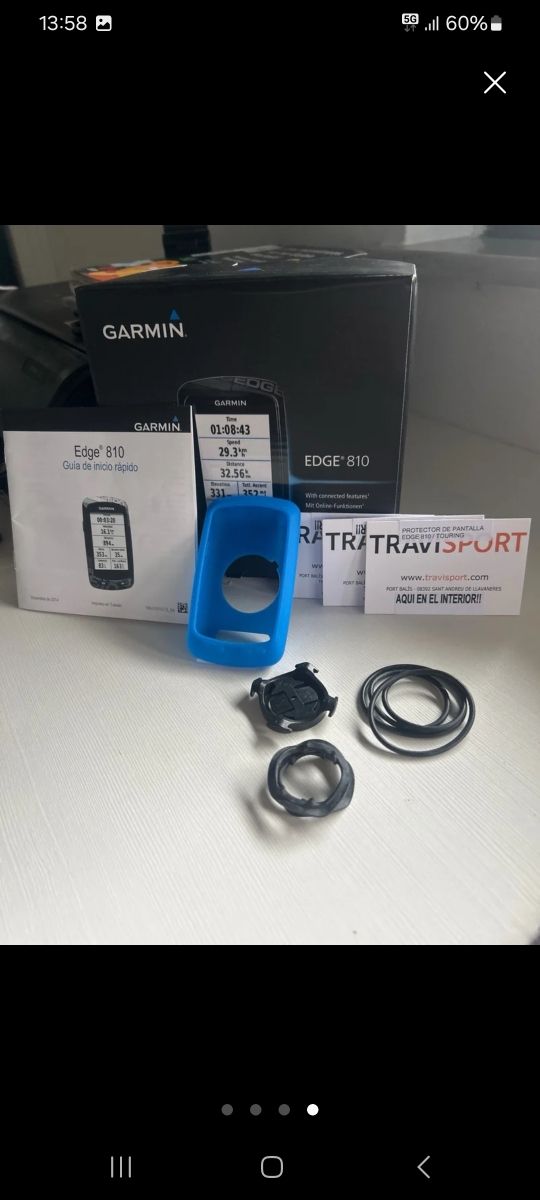 Caja Garmin Edge 810 con accesorios solo la caja .