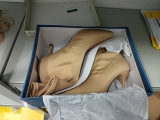 Bota tacón beige talla 38 Marypaz