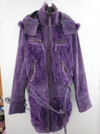 Abrigo Piel Morado