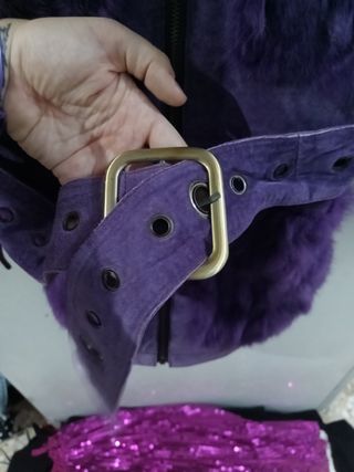 Abrigo Piel Morado