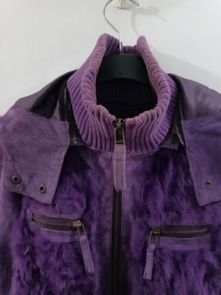 Abrigo Piel Morado