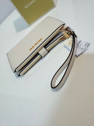 Cartera Michael Kors Blanca y Dorada