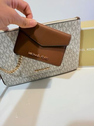 Cartera Michael Kors Mujer Beige y Marrón