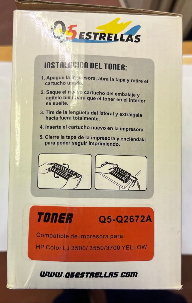 Tóner Q5-Q2672A Amarillo HP Color LJ 3500/3550/370