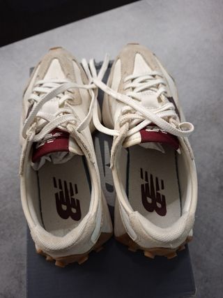Sneakers New Balance donna beige/rosse