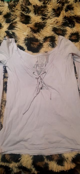 Camiseta Bershka Espalda Abierta Talla M