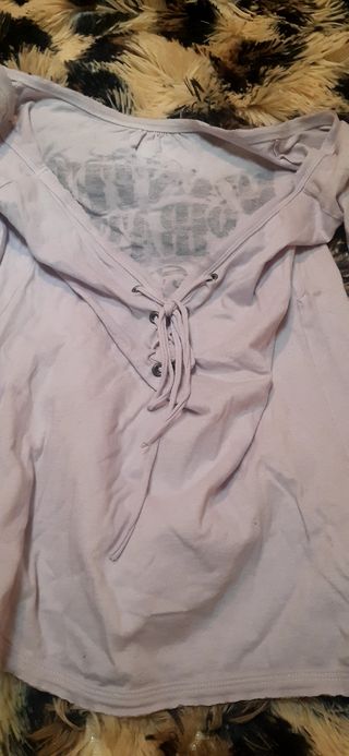 Camiseta Bershka Espalda Abierta Talla M