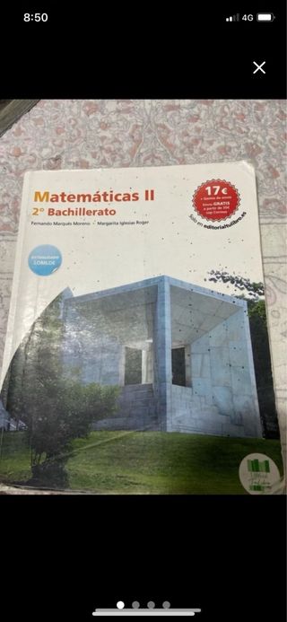 Matemáticas II Segundo bachillerato