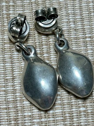 Pendientes Uno de 50 Cristal Verde y Plata