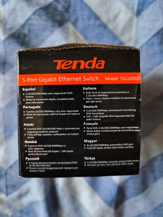 Tenda Switch Ethernet 5 Puertos Gigabit TEG1005D