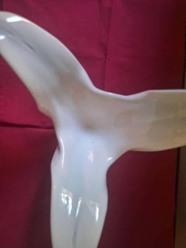 Centro de Mesa Cristal Vintage Verde y Blanco