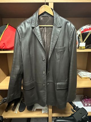 Chaqueta Cuero Versace Classic Marrón
