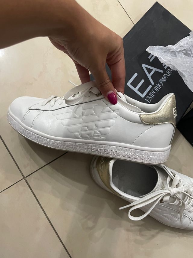 Scarpe Emporio Armani Uomo Bianche Oro