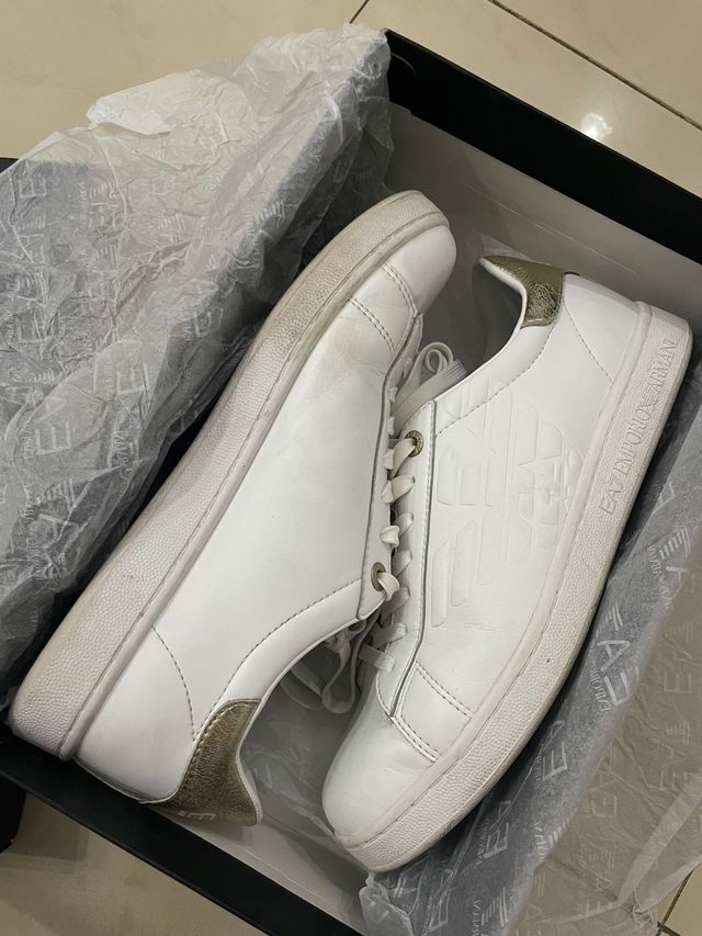 Scarpe Emporio Armani Uomo Bianche Oro
