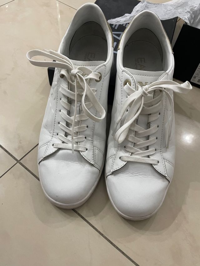 Scarpe Emporio Armani Uomo Bianche Oro