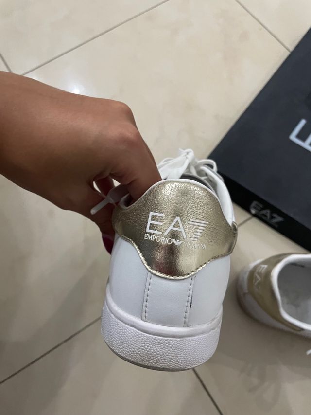 Scarpe Emporio Armani Uomo Bianche Oro