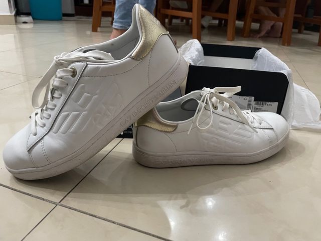 Scarpe Emporio Armani Uomo Bianche Oro