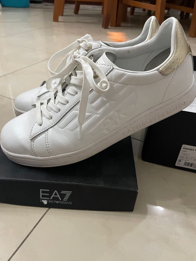 Scarpe Emporio Armani Uomo Bianche Oro