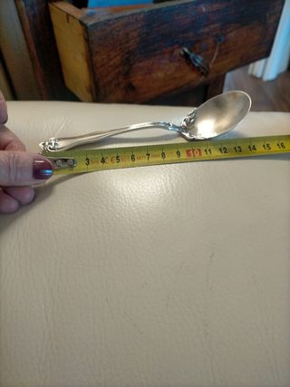 Cucchiaio vintage in metallo argentato