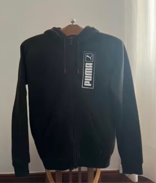 Sudadera Puma Negra con Cremallera