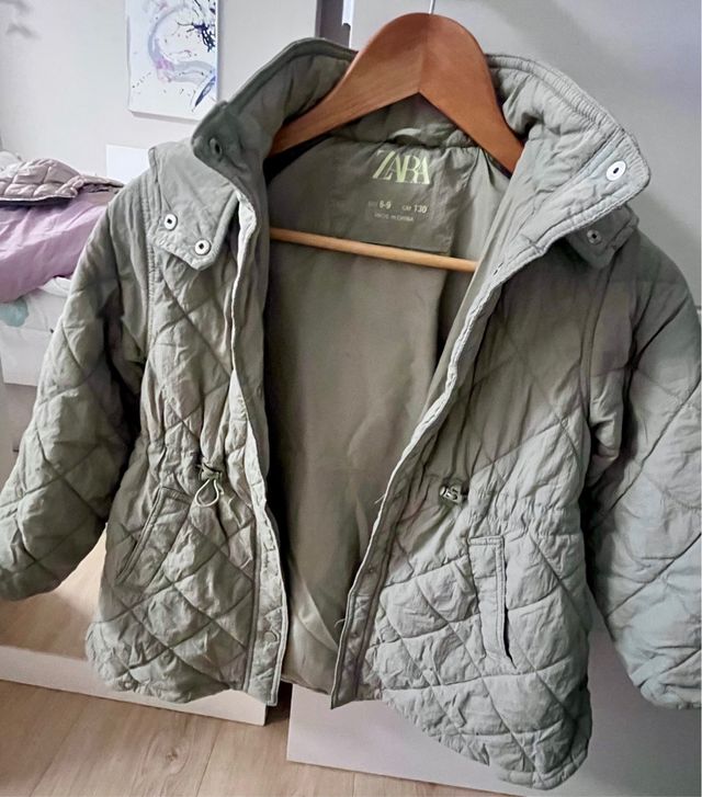 Parka acolchada niña Zara verde