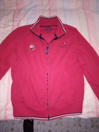 Felpa Scuola Nautica Rossa Zip