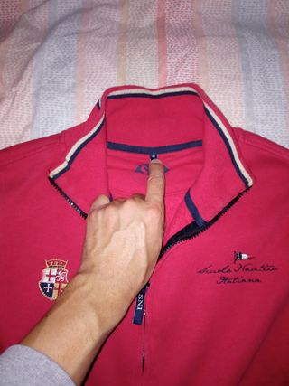 Felpa Scuola Nautica Rossa Zip
