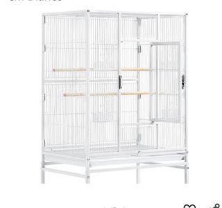 Jaula para loros blanca