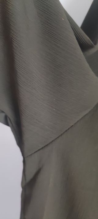 Camicia Pura Seta Donna Manica Corta Nera XL