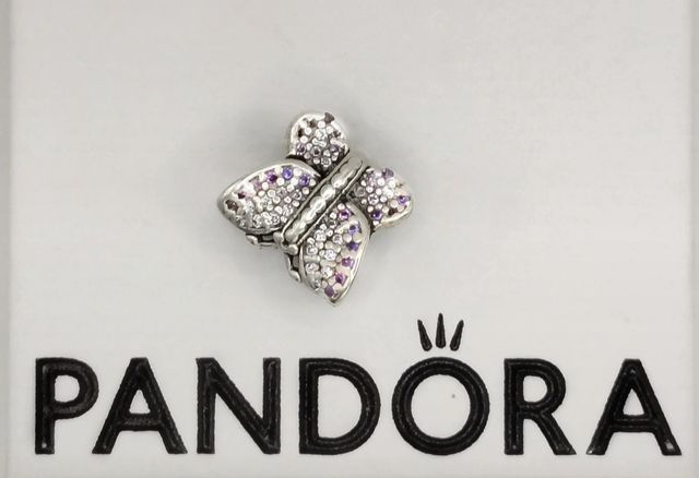 Charm Pandora Farfalla Argento e Viola