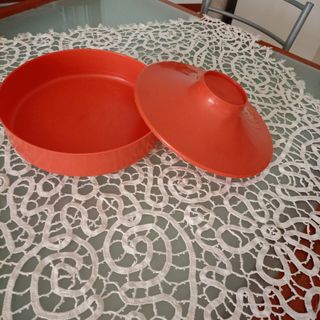 Porta biscotti vintage arancione anni 60