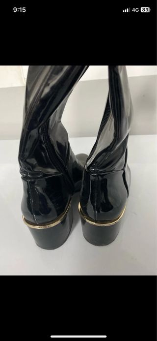 Botas charol Zara negras