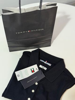 Polo sin mangas Tommy Hilfiger negro mujer