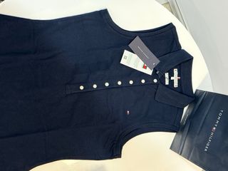 Polo sin mangas Tommy Hilfiger negro mujer