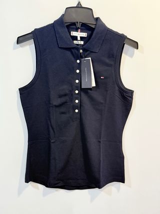 Polo sin mangas Tommy Hilfiger negro mujer