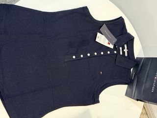 Polo sin mangas Tommy Hilfiger negro mujer