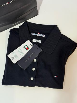 Polo sin mangas Tommy Hilfiger azul mujer