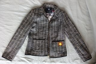 Blazer Por qué? tweed gris y negro