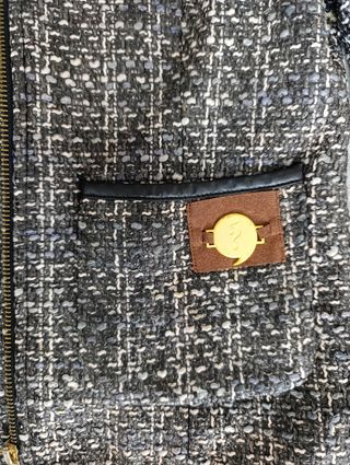 Blazer Por qué? tweed gris y negro