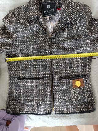 Blazer Por qué? tweed gris y negro